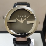Gucci Classic Double G Logo Calfskin Quartz Watch
