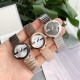 Gucci Classic Fashion Double G Logo Stainless Steel Strap Quartz Watch