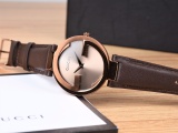 Gucci Classic Double G Logo Calfskin Quartz Watch