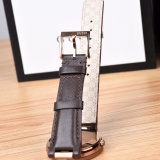 Gucci Classic Double G Logo Calfskin Quartz Watch