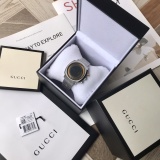 Gucci Grip Classic Logo Stainless Steel Quartz Watch