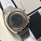 Gucci Grip Classic Logo Stainless Steel Quartz Watch