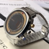 Gucci Grip Classic Logo Stainless Steel Quartz Watch