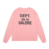 Gallery Dept Unisex Pocket Printed Round Neck Long Sleeve T-shirt Cotton Casual Loose Long Sleeve