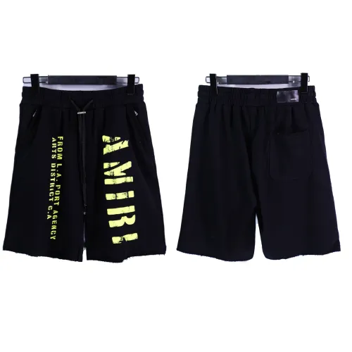 Amiri Letter Printed Capris Casual Loose Beach Shorts