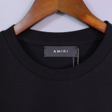 Amiri Fashion Flower Logo Letter T-shirt Unisex Casual Round Neck Short Sleeve