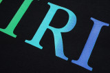 Amiri Colorful Letter Logo Printed T-shirt Fashion Casual Loose Short Sleeve