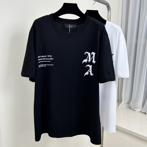 Amiri Plaid Skull Print T-shirt High Street Hip Hop Casual Short Sleeve