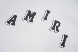 Amiri Letter Logo Printed Short Sleeve Unisex Loose Casual T-shirt