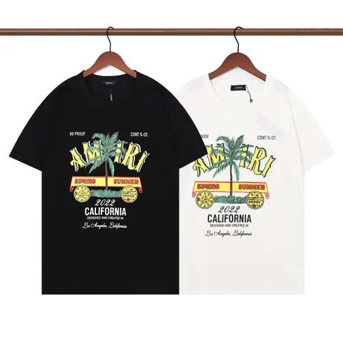 Amiri New Coconut Tree Pattern Printed Casual Short Sleeve T-shirt
