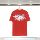Amiri Flower Letter Logo Printed Short Sleeve Fashion Casual Loose T-shirt
