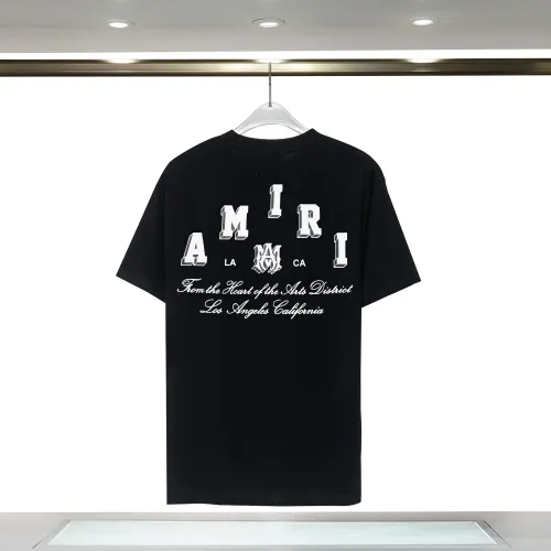 Amiri Letter Logo Printed Short Sleeve Unisex Loose Casual T-shirt