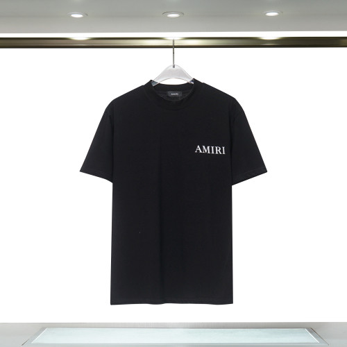 Amiri Letter Logo Print Casual T-shirt Fashion Round Neck Loose Short Sleeve