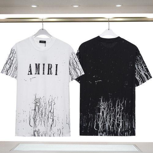 Amiri Starry Sky Speckler Letter Logo Printed T-shirt Fashion Casual Loose Short Sleeve