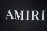 Amiri Letter Logo Print Casual T-shirt Fashion Round Neck Loose Short Sleeve