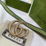 Gucci Fashion Metal Double G Vintage Brooch