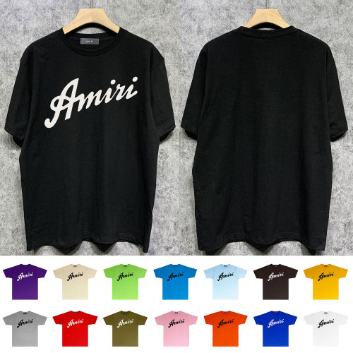 Arimi Oblique Letter Logo Printed Short Sleeve Fashion Casual T-shirt