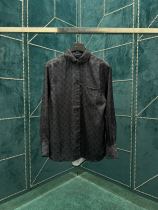 Louis Vuitton Silky Mulberry Loose Fit Long Sleeve Shirt Reflective Mahina Monogram Print Shirt Jackets
