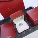 Cartier Spotted Diamond Leopard Head Full Diamond Ring
