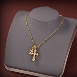 Chloe Heart Full Diamond Cross Necklace