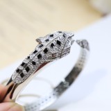 Cartier Spotted Colorful Diamond Leopard Bracelet