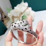 Cartier Fashion Double Leopard Head Full Diamond Ring