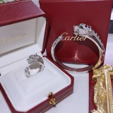 Cartier Spotted Colorful Diamond Leopard Bracelet