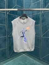 Louis Vuitton Working Man Short Sleeve Unisex Casual Fleece Knit Sleeveless Sweatshirt