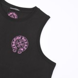 Chrome Hearts Classic Cross Horseshoe Print Sleeveless T-Shirt Unisex Casual Vest