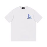 Balenciaga Gradient Letter Logo Print Short Sleeve Unisex Drop Shoulder Oversize Casual T-Shirts