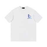 Balenciaga Gradient Letter Logo Print Short Sleeve Unisex Drop Shoulder Oversize Casual T-Shirts