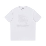Burberry Equestrian Rider Embroidered Short Sleeve Casual Towel Embroidery T-Shirts