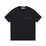 Fear of God Essentials Letters 77 Embossed Compound Line Short Sleeve American Black High Street Loose T-shirt