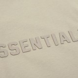 Fear of God Essentials Letters 77 Embossed Compound Line Short Sleeve American Black High Street Loose T-shirt
