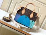 Louis Vuitton x YK OnTheGo ONTHEGO M46466 M46467 Monogram Pumpkin Silkscreen Small Round Box Two-Piece Hand Bag