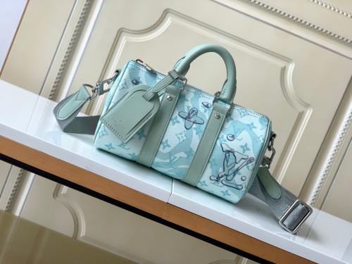 Louis Vuitton Keepall Bandoulière 25 M22527 Monogram Aquagarden Hand Bag Sizes:25*15*11CM