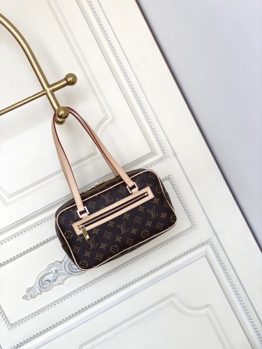 Louis Vuitton M51182 Monogram Print Medium Antique Box Bag Small Satchel Shoulder Bag Hand Bag Sizes:27*18*12CM