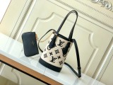 Louis Vuitton Nano Bucket M82418 Monogram Pattern Knitted Hand Bag Sizes:13*27*9CM