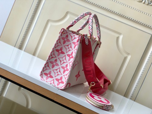Louis Vuitton Onthego M22976 Monogram Pink Gradient Hand Bag Sizes:25*19*11.5CM