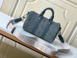 Louis Vuitton Keepall Bandoulière 25 M22762 Monogram Washed Demin Pattern Retro Hand Bag Sizes:25*15*11CM