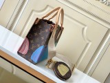 Louis Vuitton x YK OnTheGo ONTHEGO M46466 M46467 Monogram Pumpkin Silkscreen Small Round Box Two-Piece Hand Bag