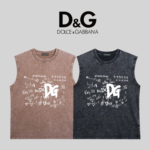 Dolce & Gabbana Classic Logo Print Sleeveless T-Shirt Fashion Casual Sports Vests