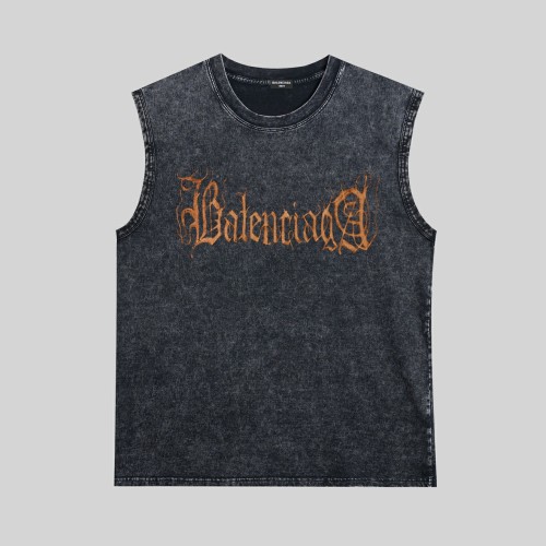 Balenciaga Classic Logo Print Sleeveless T-Shirt Fashion Casual Sports Vests