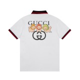 Gucci Pikarar Animation Embroidery Print Polo Short Sleeve Men Business Casual T-Shirts