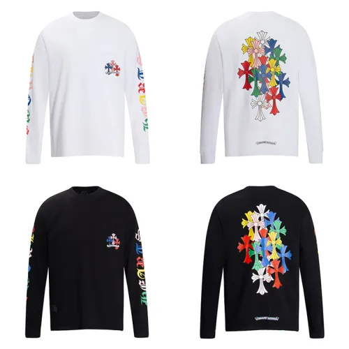 Chrome Hearts Classic Color Phantom Cross Alphabet Horseshoe Long Sleeves Pullover