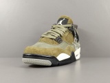 Jordan Air Jordan 4 Olive Canvas Basketball Shoes Men Fashion Sneakers