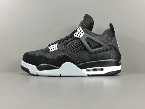 Jordan  Air Jordan 4 Retro SE Black Canvas Men Basketball Shoes Fashion Sneakers
