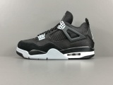 Jordan  Air Jordan 4 Retro SE Black Canvas Men Basketball Shoes Fashion Sneakers