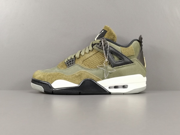 Jordan Air Jordan 4 Olive Canvas Basketball Shoes Men Fashion Sneakers