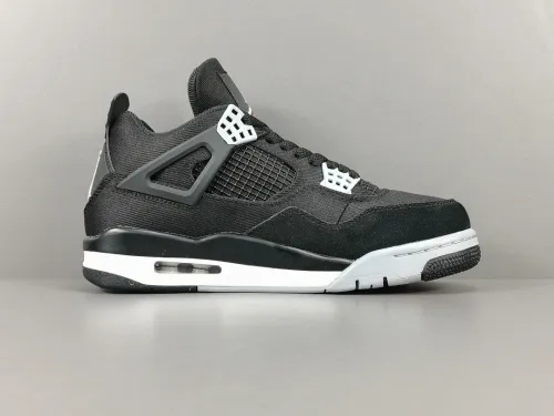 Jordan  Air Jordan 4 Retro SE Black Canvas Men Basketball Shoes Fashion Sneakers